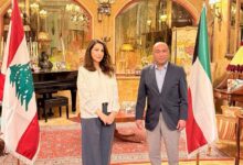 صورة سفير الكويت الجديد لدي لبنان يزور دارة الفنانة ماجدة الرومي في لفتة تقديرية